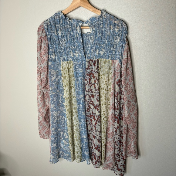 Free People Merrie Mixed Print Tunic In Lilac Size small - Picture 10 of 10